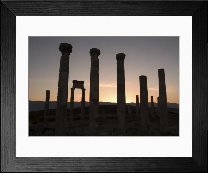 Framed Print : Archaelogical site at sunset Framed Print : Archaelogical site at sunset