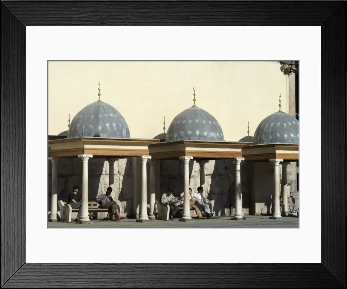 Framed Print : Rest area outside Umayyad Mosque Framed Print : Rest area outside Umayyad Mosque