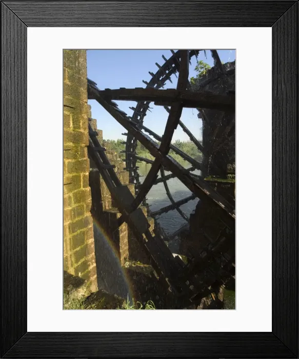 Framed Print : Rainbow, water wheel on the Orontes River Framed Print : Rainbow, water wheel on the Orontes River