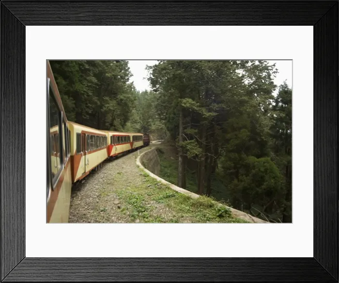 Framed Print : Mountain railway train to Alishan Framed Print : Mountain railway train to Alishan
