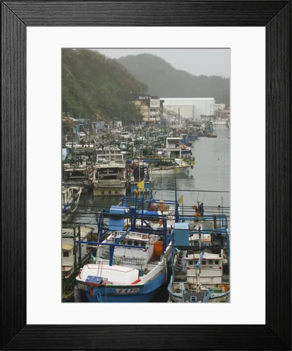 Framed Print : Boats in harbour port