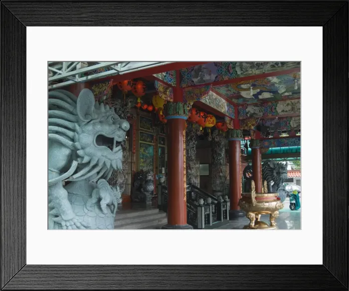 Framed Print : Dragon decoration at temple Framed Print : Dragon decoration at temple
