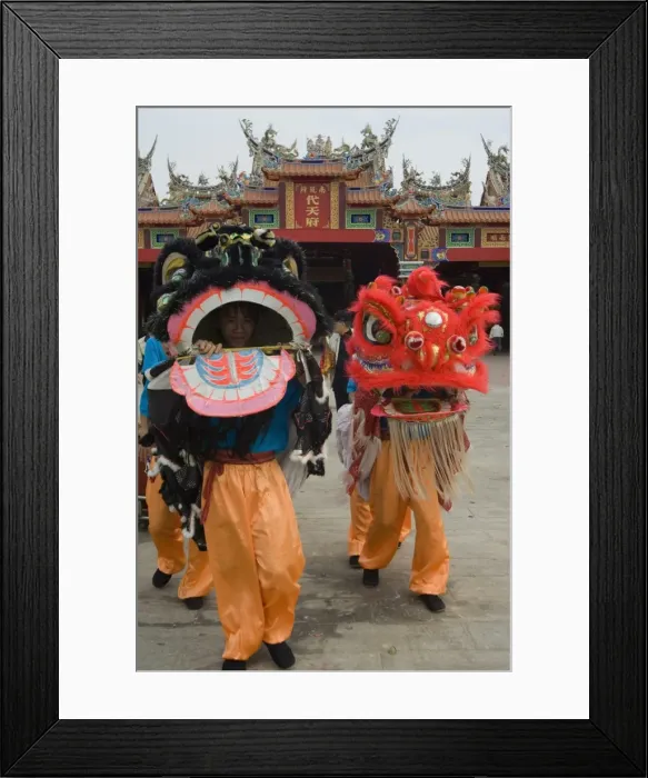 Framed Print : Dragon dance performers Framed Print : Dragon dance performers