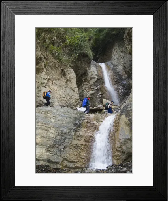 Framed Print : One Girl Waterfall Framed Print : One Girl Waterfall