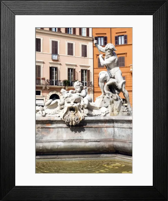 Framed Print : Fountain of Neptune, Piazza Navona, UNESCO World Heritage Site, Rome, Lazio, Italy Framed Print : Fountain of Neptune, Piazza Navona, UNESCO World Heritage Site, Rome, Lazio, Italy
