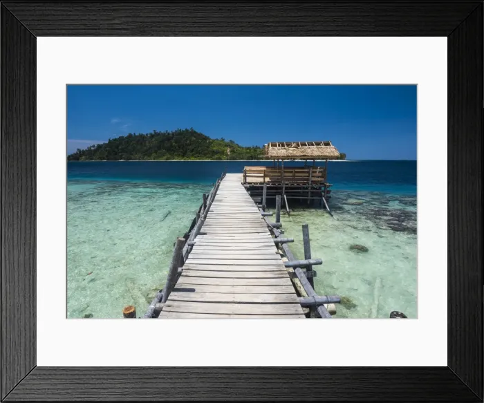Framed Print : Pier at Twin Beach, a tropical white sand beach near Padang in West Sumatra, Indonesia Framed Print : Pier at Twin Beach, a tropical white sand beach near Padang in West Sumatra, Indonesia