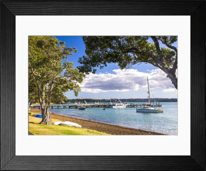 Framed Print : Sailing boats in Russell Harbour, Bay of Islands, Northland Region, North Island