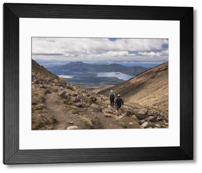 Framed Print : Descending from Tongariro National Park after completing the Tongariro Alpine Crossing Framed Print : Descending from Tongariro National Park after completing the Tongariro Alpine Crossing