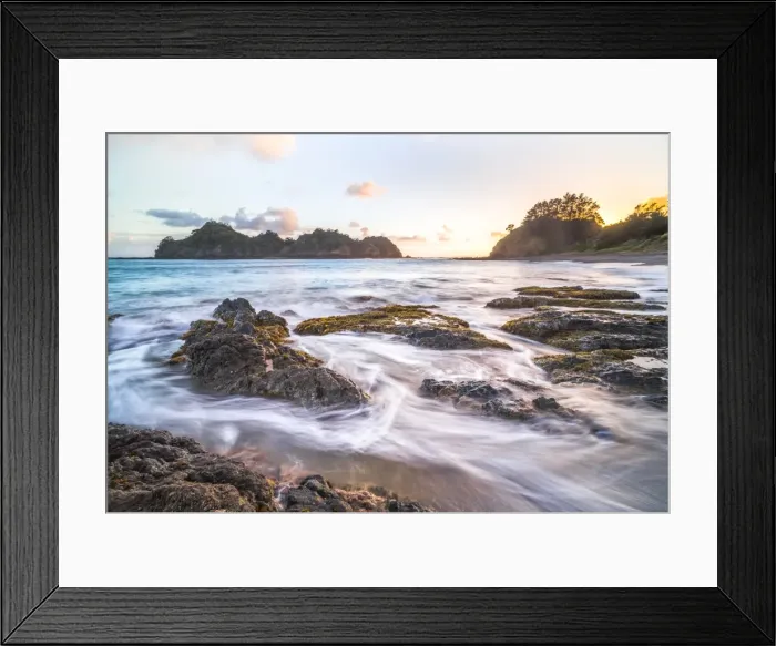 Framed Print : Otamure Bay at sunrise, Whananaki, Northland Region, North Island, New Zealand, Pacific Framed Print : Otamure Bay at sunrise, Whananaki, Northland Region, North Island, New Zealand, Pacific