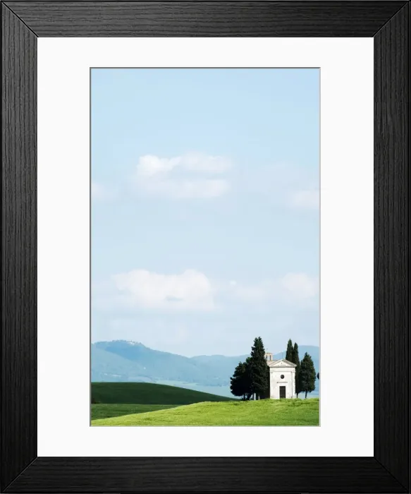 Framed Print : The Chapel of Our Lady of Vitaleta, Val D Orcia, UNESCO World Heritage Site, Tuscany Framed Print : The Chapel of Our Lady of Vitaleta, Val D Orcia, UNESCO World Heritage Site, Tuscany