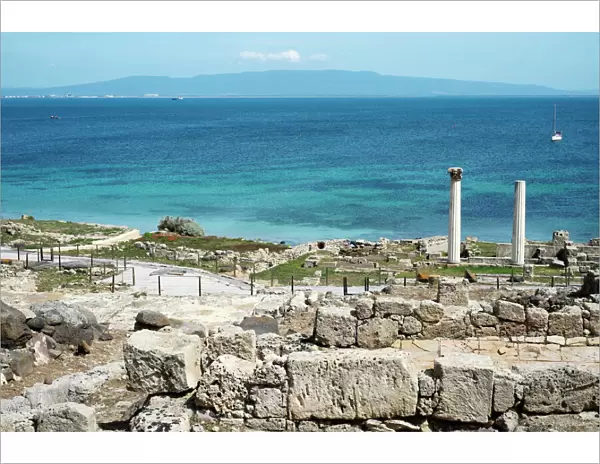 The Phoenician Roman port of Tharros, Sardinia, Italy, Mediterranean, Europe