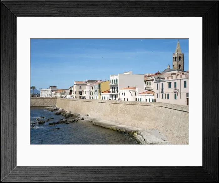 Framed Print : The sea promenade of Alghero, Sardinia, Italy, Mediterranean, Europe Framed Print : The sea promenade of Alghero, Sardinia, Italy, Mediterranean, Europe