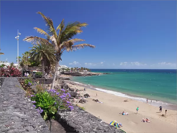 Playa Grande Beach, Puerto del Carmen, Lanzarote, Canary Islands, Spain, Atlantic, Europe
