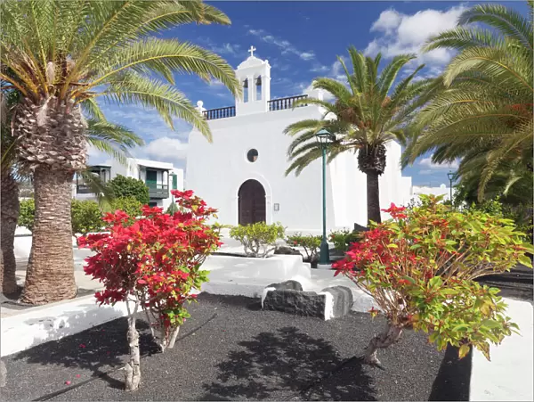 Iglesia de San Isidro Labrador church, Uga, Lanzarote, Canary Islands, Spain, Europe