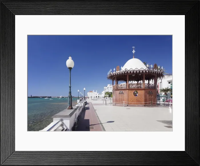 Framed Print : Pavilion on the promenade La Marina, Arrecife, Lanzarote, Canary Islands, Spain, Atlantic