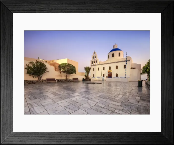Framed Print : The Holy Orthodox Church of Panagia with the colors white and blue the icons of Greece Framed Print : The Holy Orthodox Church of Panagia with the colors white and blue the icons of Greece