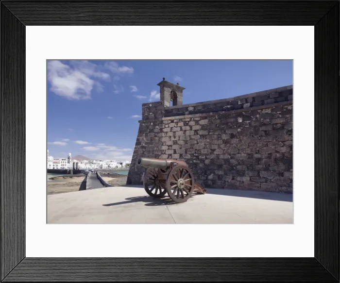 Framed Print : Castillo de San Gabriel fortress, guns, Arrecife, Lanzarote, Canary Islands, Spain Framed Print : Castillo de San Gabriel fortress, guns, Arrecife, Lanzarote, Canary Islands, Spain