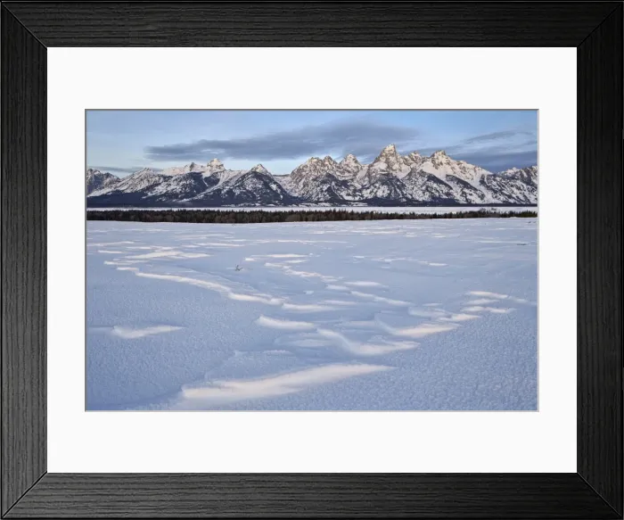 Framed Print : Tetons at dawn in the winter, Grand Teton National Park, Wyoming, United States of America Framed Print : Tetons at dawn in the winter, Grand Teton National Park, Wyoming, United States of America