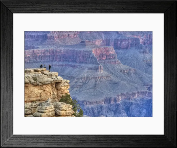 Framed Print : Tourists at Mather Point, early morning, South Rim, Grand Canyon National Park, UNESCO Framed Print : Tourists at Mather Point, early morning, South Rim, Grand Canyon National Park, UNESCO