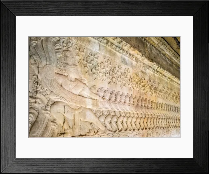 Framed Print : Churning of the Sea of Milk Gallery at Angkor Wat temple, UNESCO World Heritage Site Framed Print : Churning of the Sea of Milk Gallery at Angkor Wat temple, UNESCO World Heritage Site