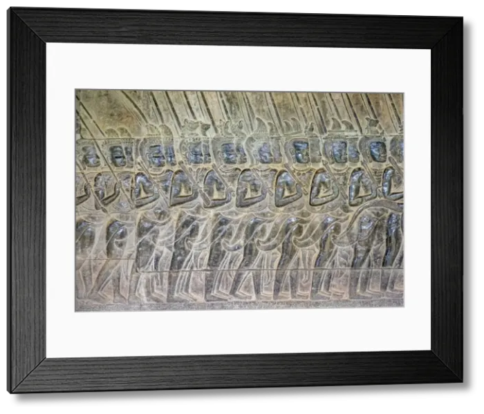 Framed Print : Stone carvings at Angkor Wat, UNESCO World Heritage Site, Siem Reap Province, Cambodia Framed Print : Stone carvings at Angkor Wat, UNESCO World Heritage Site, Siem Reap Province, Cambodia