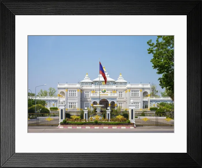 Framed Print : Presidential Palace, official residence of the President of Laos, Vientiane, Laos Framed Print : Presidential Palace, official residence of the President of Laos, Vientiane, Laos