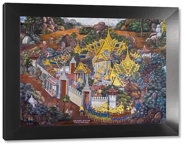Murals depicting scenes from the Ramakien, Temple of the Emerald Buddha (Wat Phra Kaew)