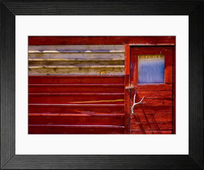 Framed Print : Red door in Polebridge, Montana, United States of America, North America Framed Print : Red door in Polebridge, Montana, United States of America, North America