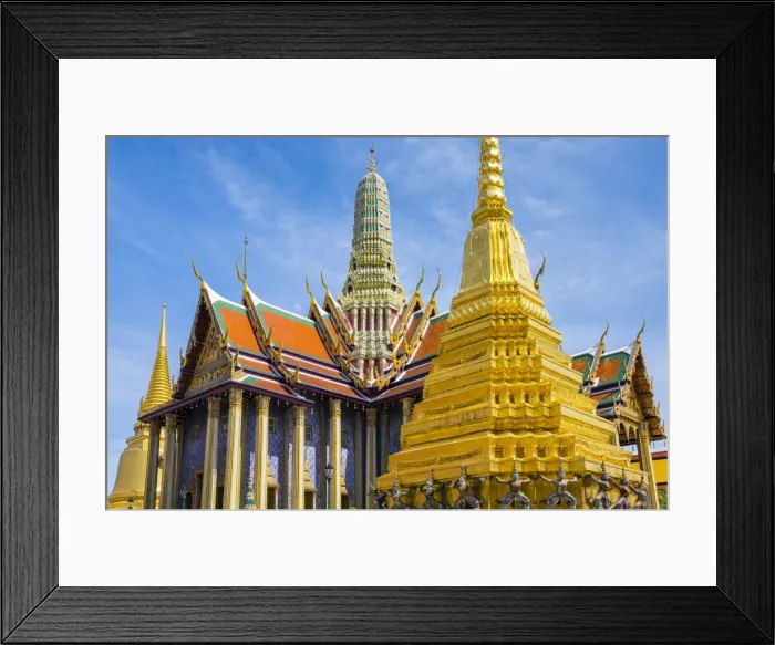 Framed Print : Prasat Phra Thep Bidon and Golden Stupa at Temple of the Emerald Buddha (Wat Phra Kaew) Framed Print : Prasat Phra Thep Bidon and Golden Stupa at Temple of the Emerald Buddha (Wat Phra Kaew)