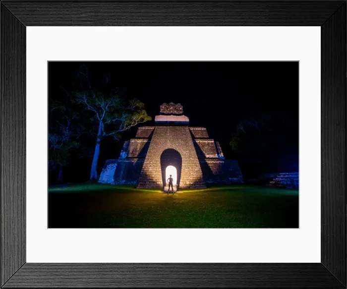 Framed Print : Night portrait of Pyramid at Tikal, UNESCO World Heritage Site, Guatemala, Central Framed Print : Night portrait of Pyramid at Tikal, UNESCO World Heritage Site, Guatemala, Central