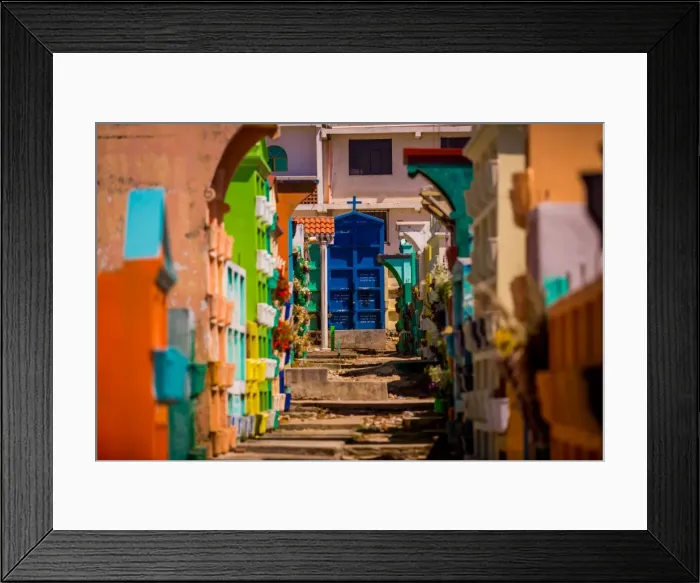 Framed Print : Cemetery view, Lake Atitlan, Guatemala, Central America Framed Print : Cemetery view, Lake Atitlan, Guatemala, Central America
