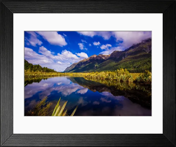 Framed Print : Lake in Milford Sound, Fjordlands National Park, UNESCO World Heritage Site, South Island Framed Print : Lake in Milford Sound, Fjordlands National Park, UNESCO World Heritage Site, South Island