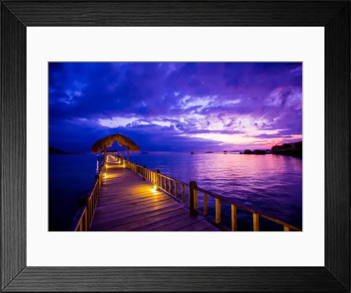 Framed Print : Sunset over the Pier, Hotel Seraya, Flores Island, Indonesia, Southeast Asia, Asia Framed Print : Sunset over the Pier, Hotel Seraya, Flores Island, Indonesia, Southeast Asia, Asia