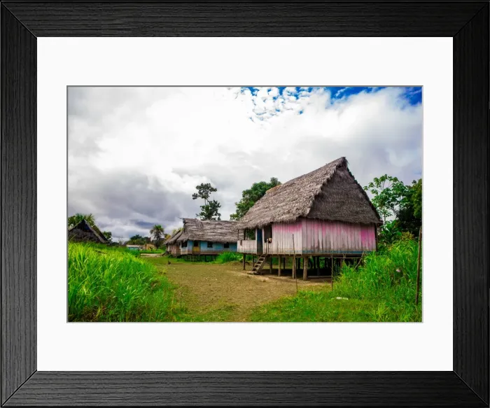 Framed Print : Amazon Village, Iquitos, Peru, South America Framed Print : Amazon Village, Iquitos, Peru, South America