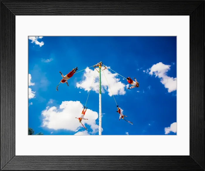 Framed Print : Voladores (The Flying Men), Tlaquepaque, Mexico, North America Framed Print : Voladores (The Flying Men), Tlaquepaque, Mexico, North America