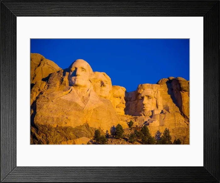 Framed Print : Sunrise at Mount Rushmore, Black Hills, South Dakota, United States of America, North Framed Print : Sunrise at Mount Rushmore, Black Hills, South Dakota, United States of America, North