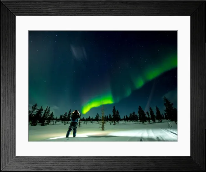 Framed Print : Aurora Borealis (the Northern Lights) over Kakslauttanen Igloo West Village, Saariselka Framed Print : Aurora Borealis (the Northern Lights) over Kakslauttanen Igloo West Village, Saariselka