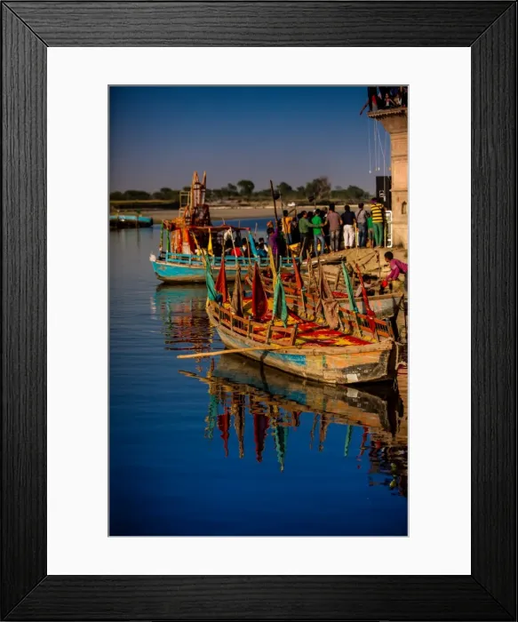 Framed Print : Colorful boats at the Holi Festival, Vrindavan, Uttar Pradesh, India, Asia Framed Print : Colorful boats at the Holi Festival, Vrindavan, Uttar Pradesh, India, Asia