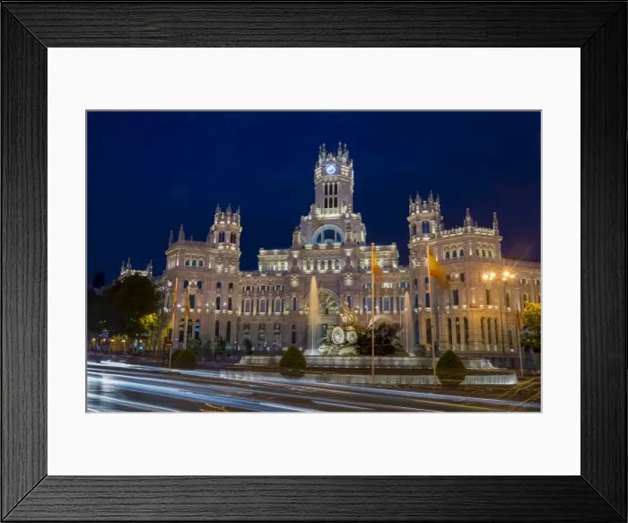 Framed Print : Plaza de Cibeles Palace (Palacio de Comunicaciones) at dusk, Plaza de Cibeles, Madrid Framed Print : Plaza de Cibeles Palace (Palacio de Comunicaciones) at dusk, Plaza de Cibeles, Madrid