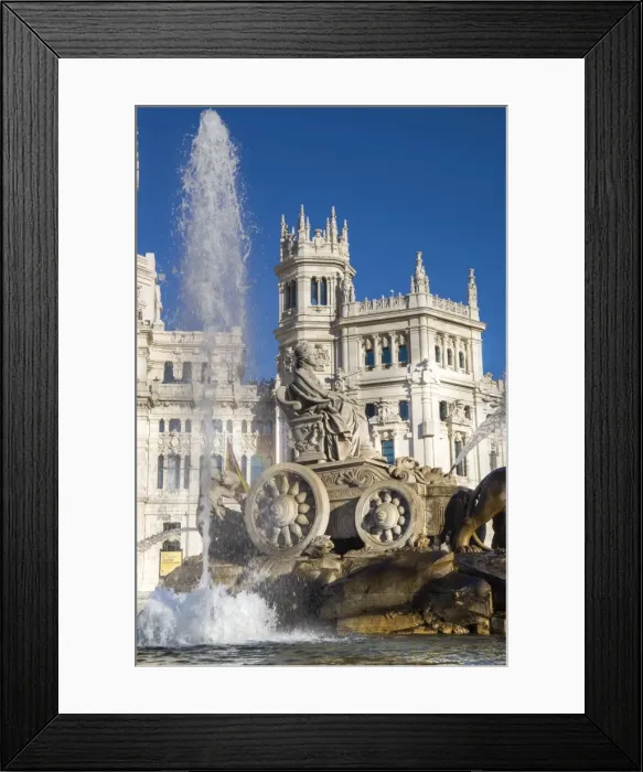 Framed Print : Fountain, Plaza de Cibeles Palace (Palacio de Comunicaciones), Plaza de Cibeles, Madrid Framed Print : Fountain, Plaza de Cibeles Palace (Palacio de Comunicaciones), Plaza de Cibeles, Madrid