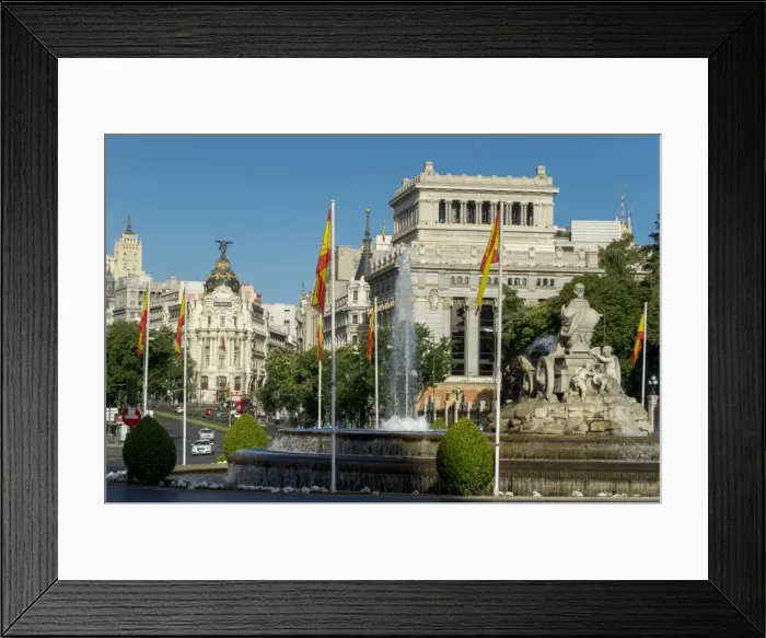 Framed Print : Calle de Alcala, Plaza de Cibeles, Madrid, Spain, Europe