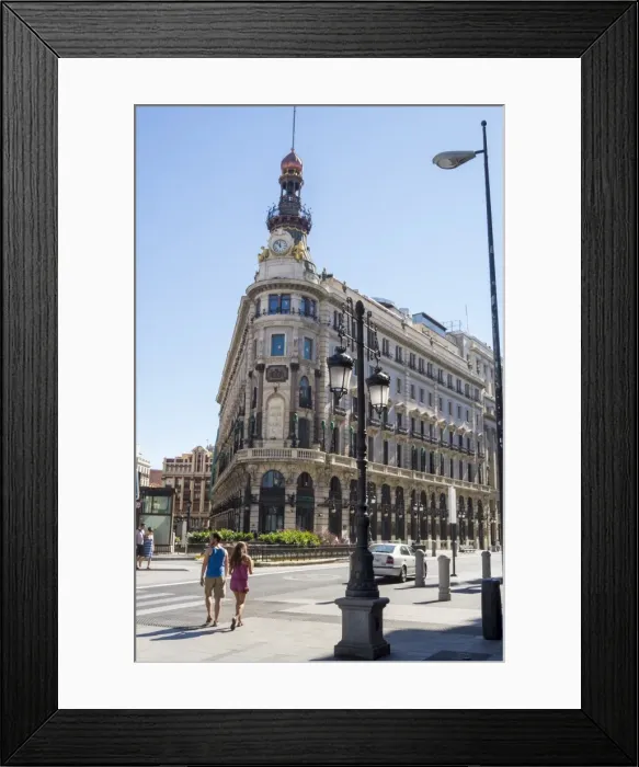 Framed Print : Banco Espanol de Credito building, Madrid, Spain, Europe Framed Print : Banco Espanol de Credito building, Madrid, Spain, Europe