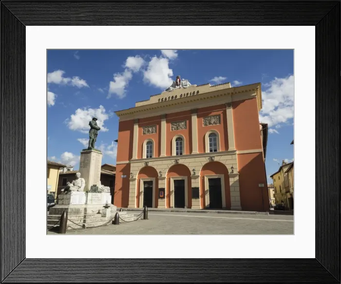 Framed Print : Civic Theatre, Piazza Vittorio Veneto, Norcia, Umbria, Italy, Europe Framed Print : Civic Theatre, Piazza Vittorio Veneto, Norcia, Umbria, Italy, Europe