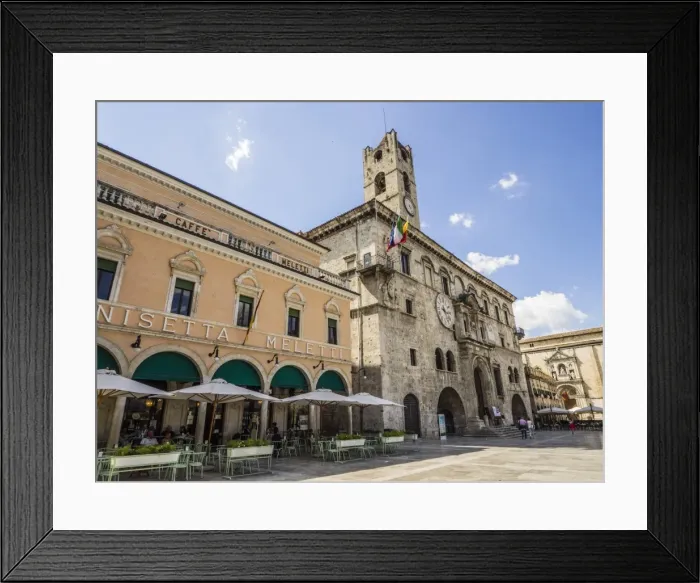 Framed Print : Caffe Meletti and Palazzo dei Capitani del Popolo, Piazzo del Popolo, Ascoli Piceno Framed Print : Caffe Meletti and Palazzo dei Capitani del Popolo, Piazzo del Popolo, Ascoli Piceno