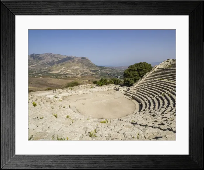 Framed Print : Ampitheatre, Segesta, Sicily, Italy, Europe Framed Print : Ampitheatre, Segesta, Sicily, Italy, Europe