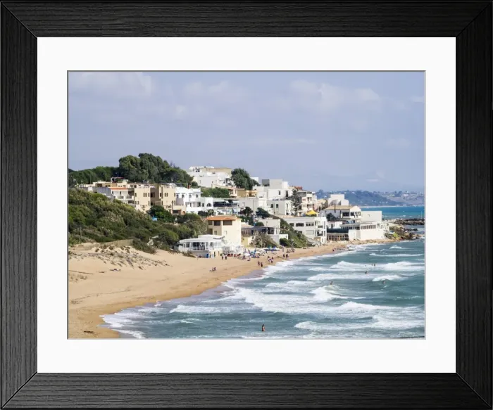 Framed Print : Beach and town of Marinella di Selinunte, Sicily, Italy, Mediterranean, Europe Framed Print : Beach and town of Marinella di Selinunte, Sicily, Italy, Mediterranean, Europe