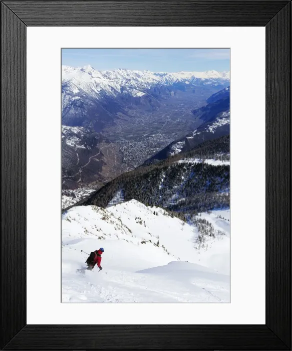 Framed Print : Ski touring near Martigny at Col de la Forclaz, Valais, Swiss Alps, Switzerland, Europe Framed Print : Ski touring near Martigny at Col de la Forclaz, Valais, Swiss Alps, Switzerland, Europe