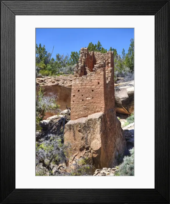 Framed Print : Ruins of Ancestral Puebloans, Square Tower, dating from between 900 AD and 1200 AD Framed Print : Ruins of Ancestral Puebloans, Square Tower, dating from between 900 AD and 1200 AD