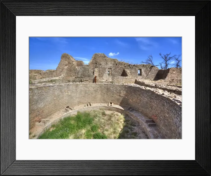 Framed Print : Open Kiva in West Ruins, Aztec Ruins National Monument, dating from between 850 AD and 1100 AD Framed Print : Open Kiva in West Ruins, Aztec Ruins National Monument, dating from between 850 AD and 1100 AD