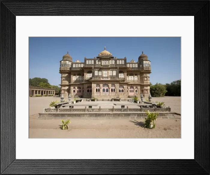 Framed Print : Vijay Vilas Palace, built from red sandstone for the Maharao of Kutch during the 1920s Framed Print : Vijay Vilas Palace, built from red sandstone for the Maharao of Kutch during the 1920s